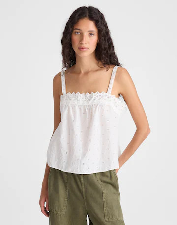 Embroidered Eyelet Tank | Madewell
