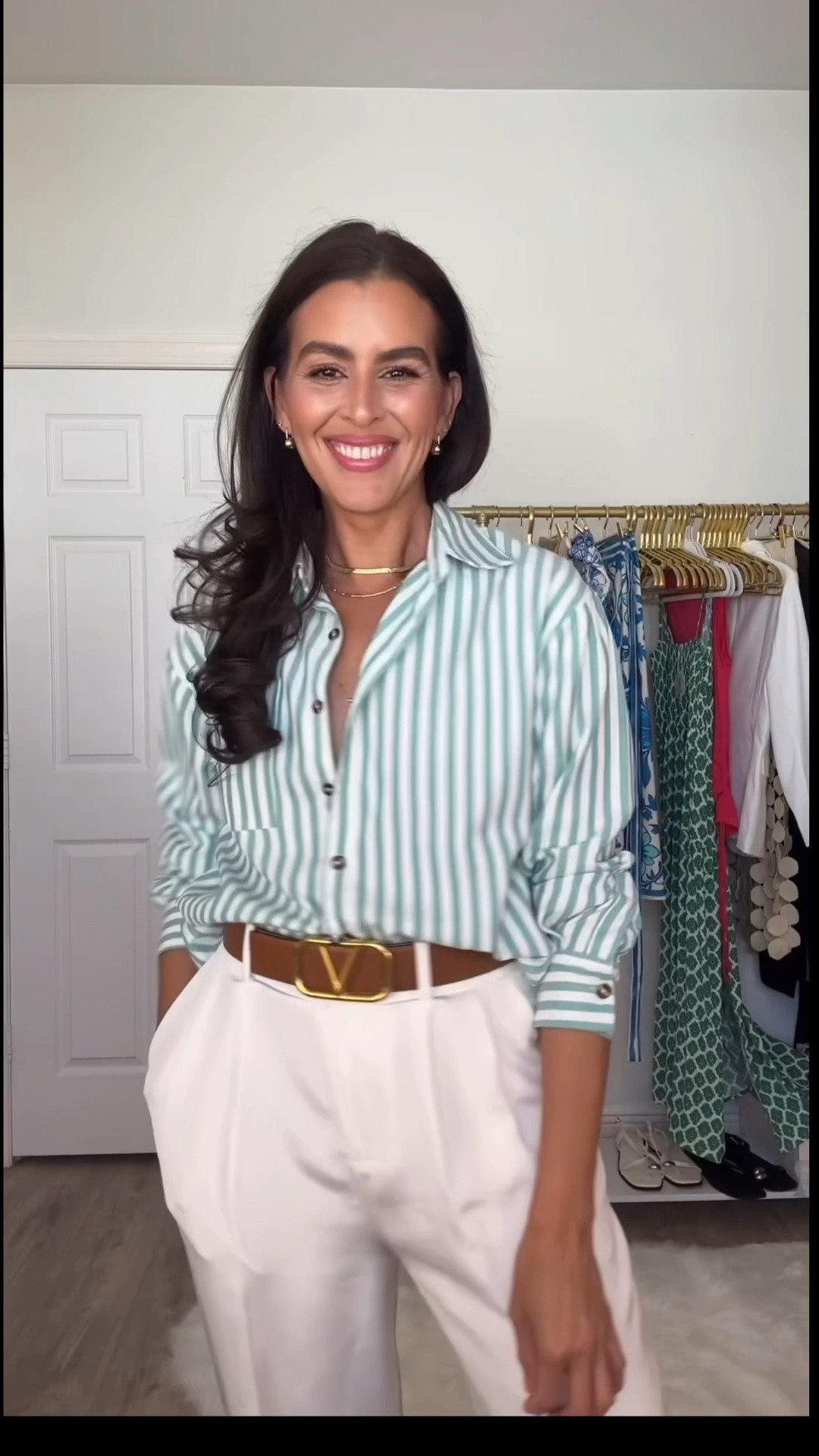 Size S in shirt. Is oversized. Size 4 in silk pants. Adding clips

#LTKdayinmylife #LTKootd #LTKstorytime