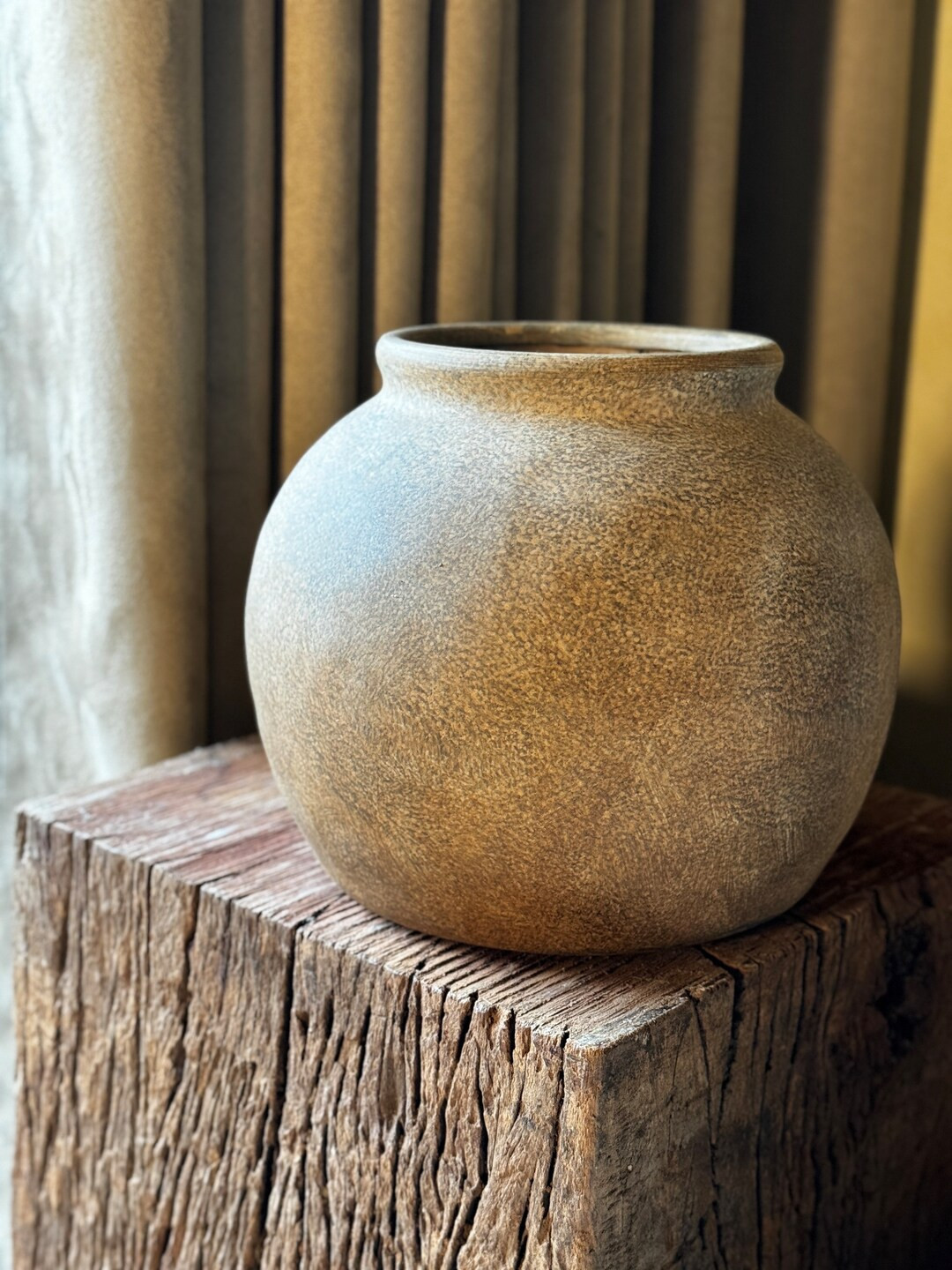 Round Terracotta Vase - Etsy | Etsy (US)