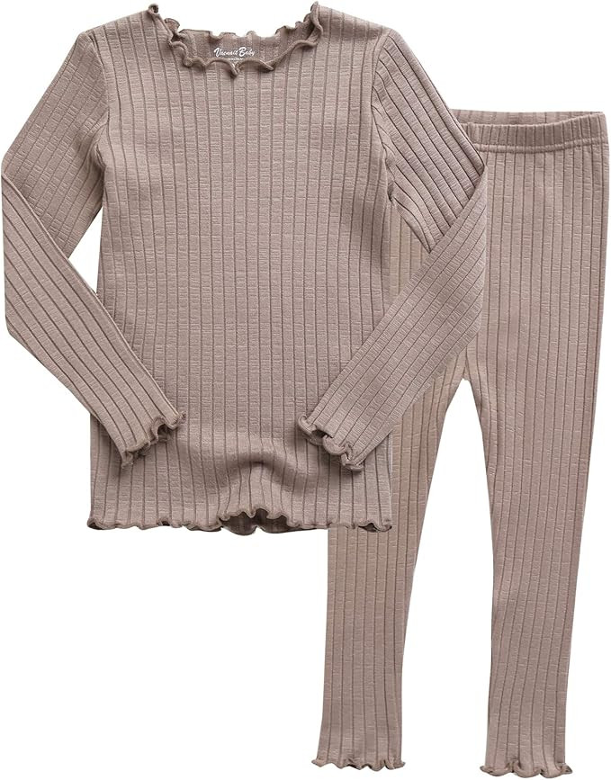 VAENAIT BABY 12M-12Y Kids Unisex Girls & Boys Soft Comfy Modal Tencel Shirring Sleepwear Pajamas ... | Amazon (US)