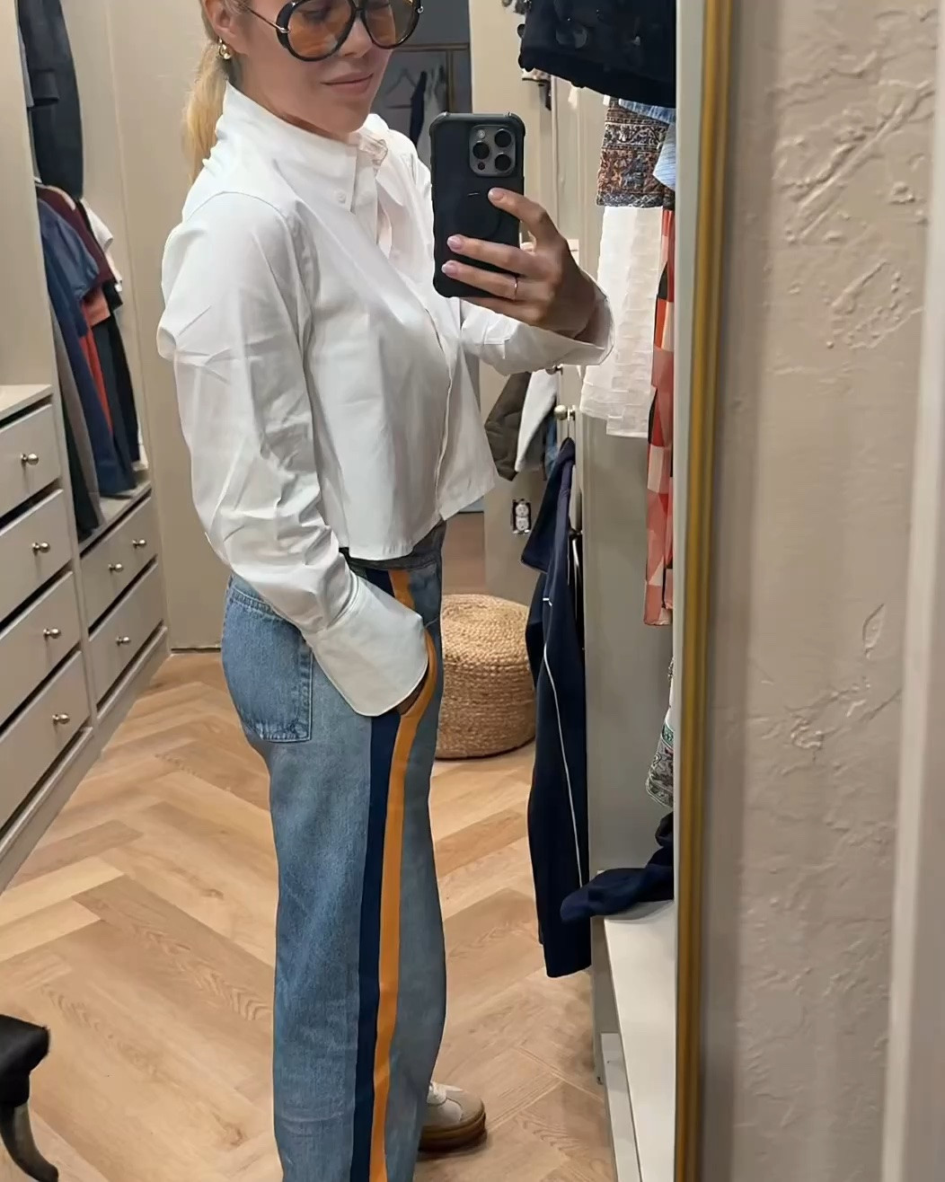 This cropped button down seems so luxe but is $20 on Amazon! And these are the viral pj jeans - I’m obsessed!

#LTKdayinmylife #LTKOver40 #LTKootd

#LTKootd #LTKgrwm #LTKdayinmylife