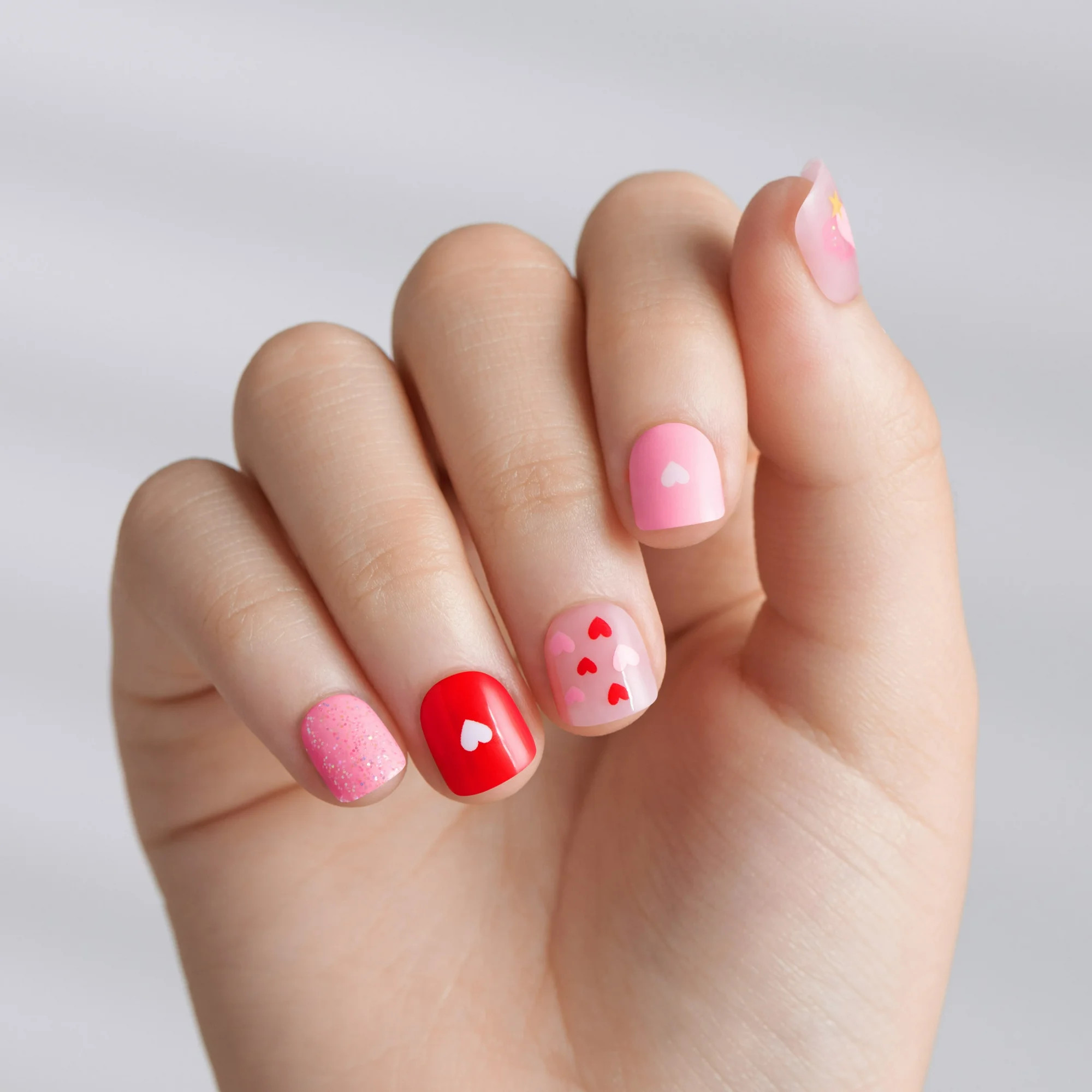 KISS imPRESS MINI Valentine’s Day Press On Nails, Your Smile, Pink Squoval, 30 Count | Walmart (US)