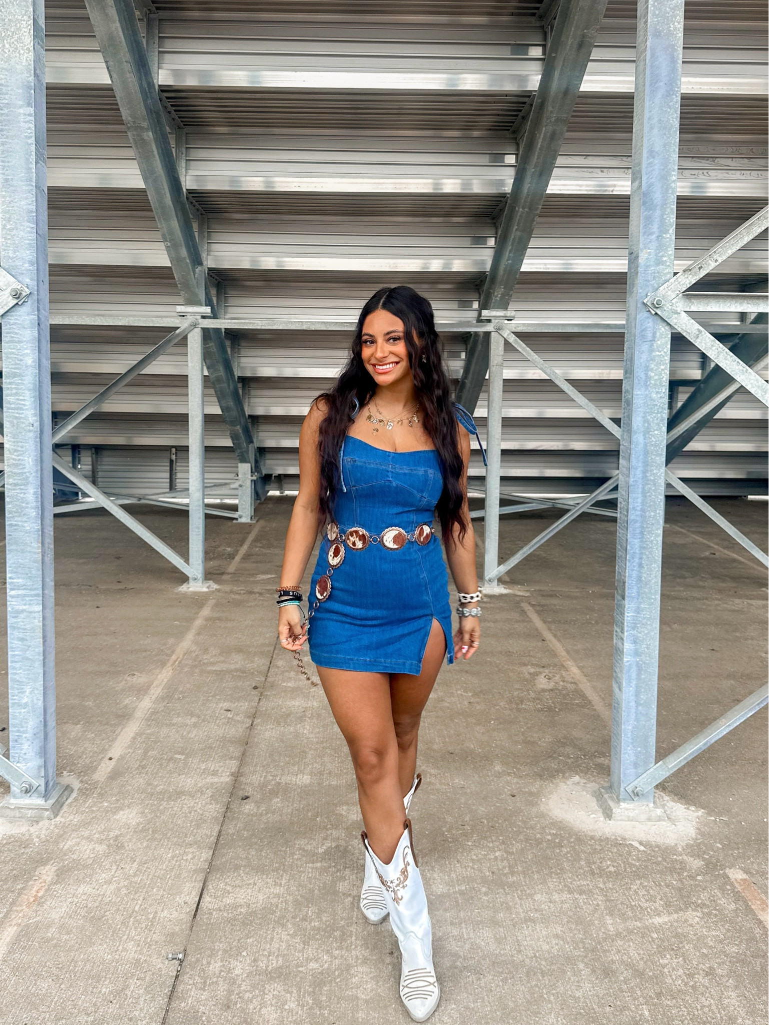 Western rodeo outfit denim romper dress cowboy boots 

#LTKStyleTip #LTKFindsUnder50 #LTKFindsUnder100