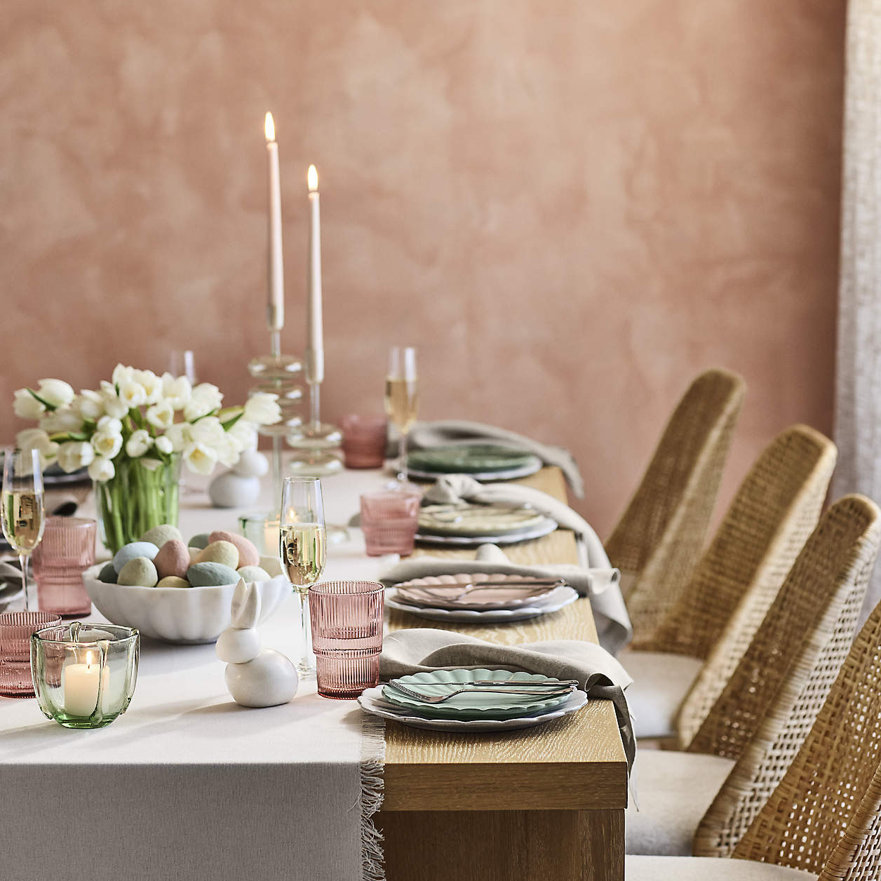 Pastel Colored Cotton Mache Decorative Easter Eggs, Set of 12 + Reviews | Crate & Barrel | Crate & Barrel