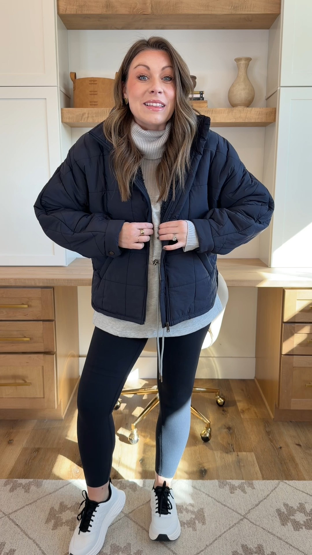 A warm quilted jacket! Sherpa on the inside lining! Wearing a small 

#LTKU #LTKSaleAlert #LTKFindsUnder50