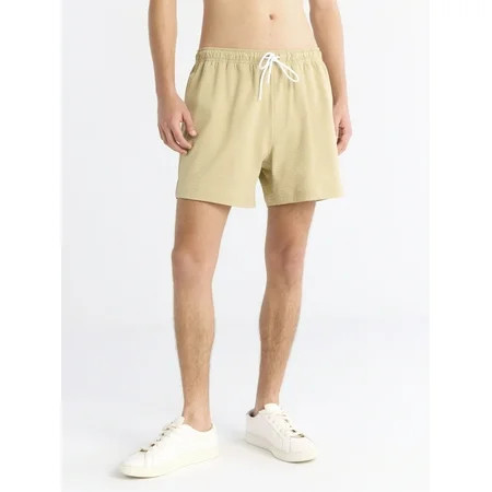 Free Assembly Men's Seersucker Swim Trunks, 5" Inseam, Sizes S-3XL | Walmart (US)