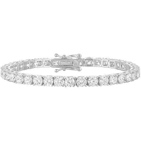 PAVOI 14K Gold Plated 3mm Cubic Zirconia Classic Tennis Bracelet | Gold Bracelets for Women | Siz... | Amazon (US)
