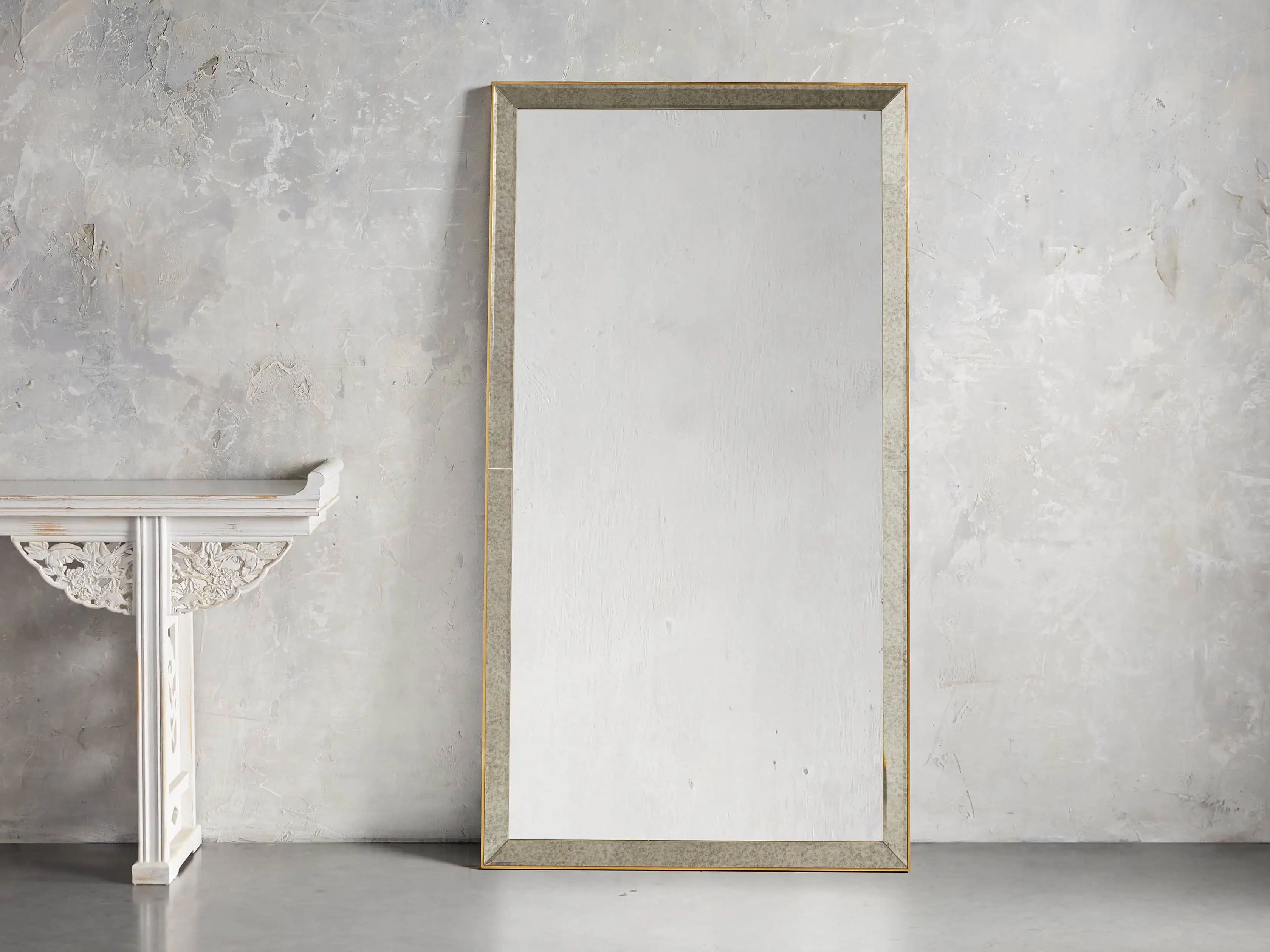 Maison Grand Floor Mirror in Gold | Arhaus