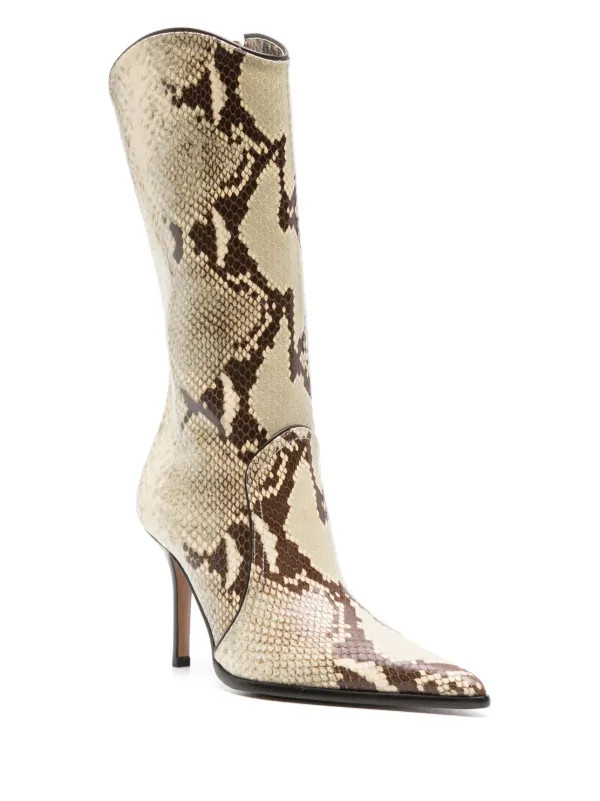 Paris Texas Ashley 95mm snakeskin-effect Boots | Yellow | FARFETCH | Farfetch Global