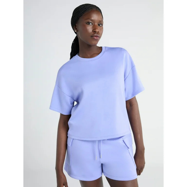 Scoop Women's and Women’s Plus Ultimate ScubaKnit Boxy Tee, Sizes XS-4X | Walmart (US)