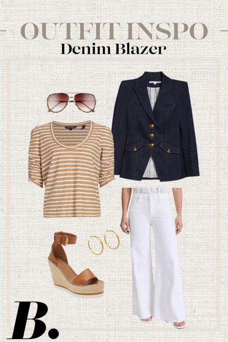 This is a casual spring outfit idea featuring my favorite Veronica Beard denim blazer! 

~Erin xo 

#LTKSeasonal
