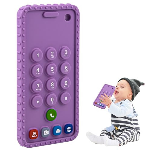 Besosay Baby Phone Teething Toys for 0-3, 0-6, 6-12 Months | Soft Silicone Baby Cell Phone Teethers | Amazon (US)