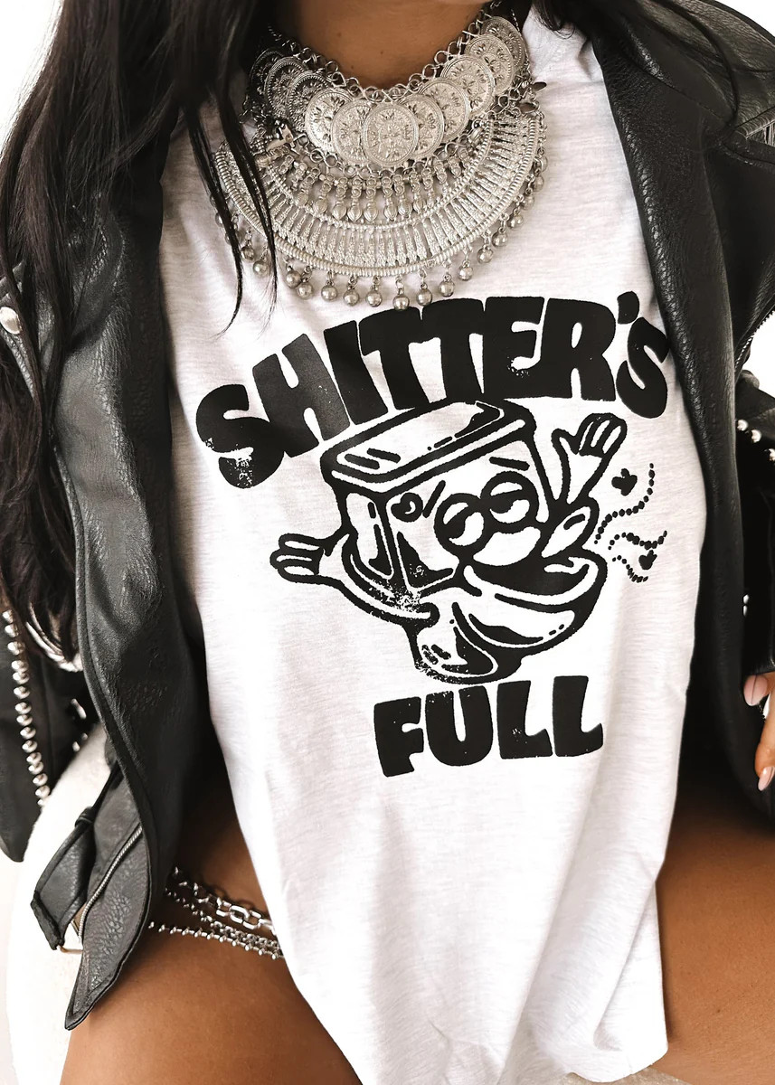 SH*TTER'S FULL SIDE SLIT TEE | Pebby Forevee