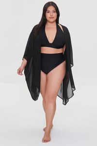Plus Size Chiffon Swim Cover-Up Kimono | Forever 21 (US)