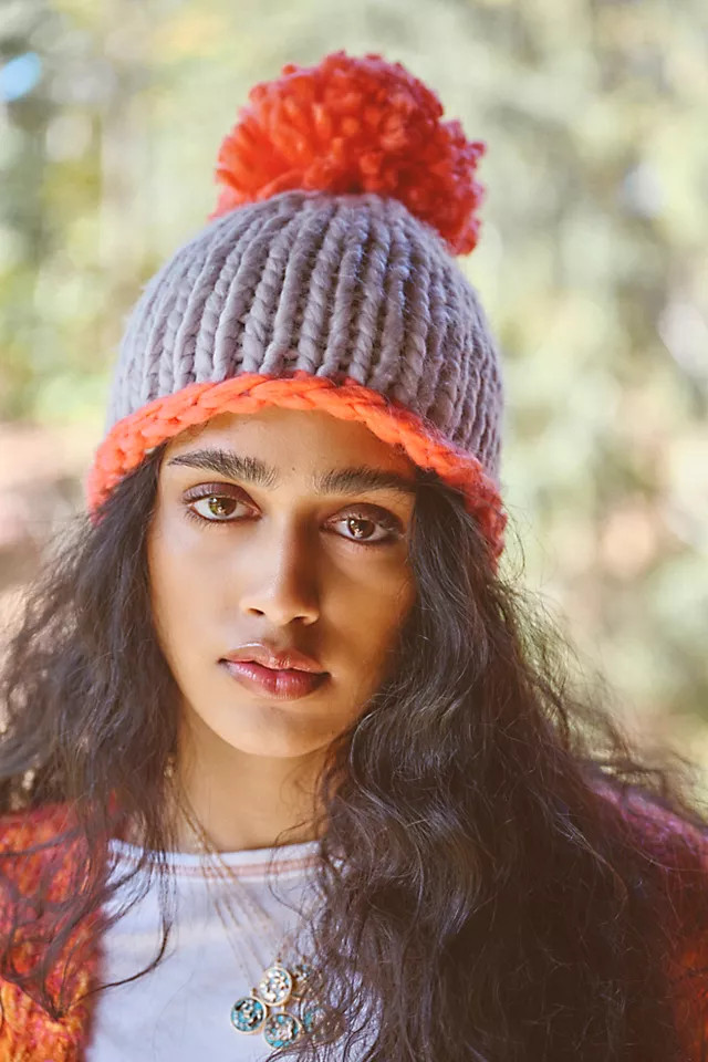 Poppy Mega Pom Beanie | Free People (Global - UK&FR Excluded)