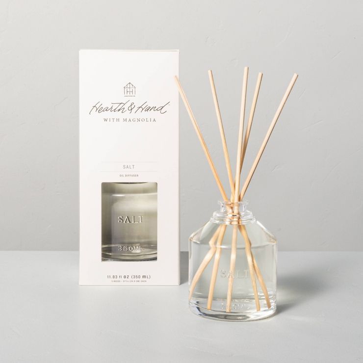 11.83 fl oz Salt Oil Reed Diffuser - Hearth &#38; Hand&#8482; with Magnolia | Target