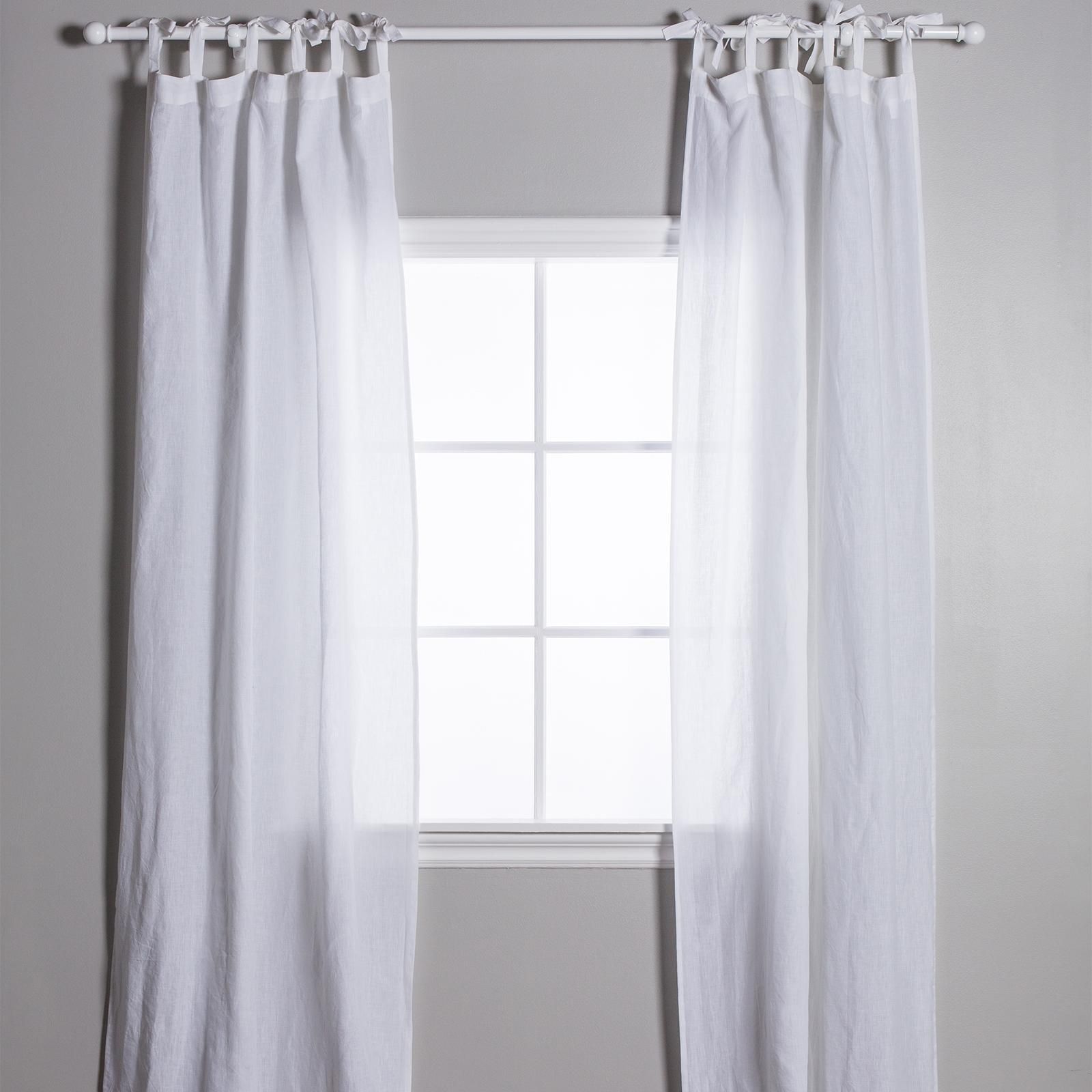 Pom Pom at Home Tie Top Curtain - White | Zola