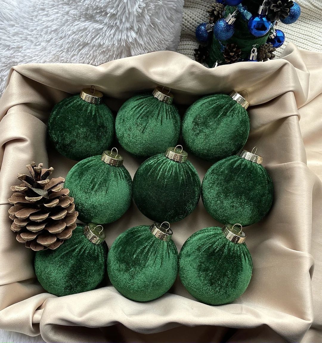 Christmas Ornaments Christmas Balls Tree GREEN Ornaments - Etsy | Etsy (US)