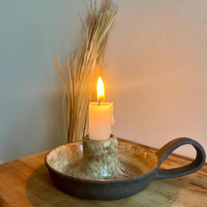Made to Order - Handmade Ceramic Candle Holder – Rustic Wabi Sabi Pottery Decor - Etsy | Etsy (US)