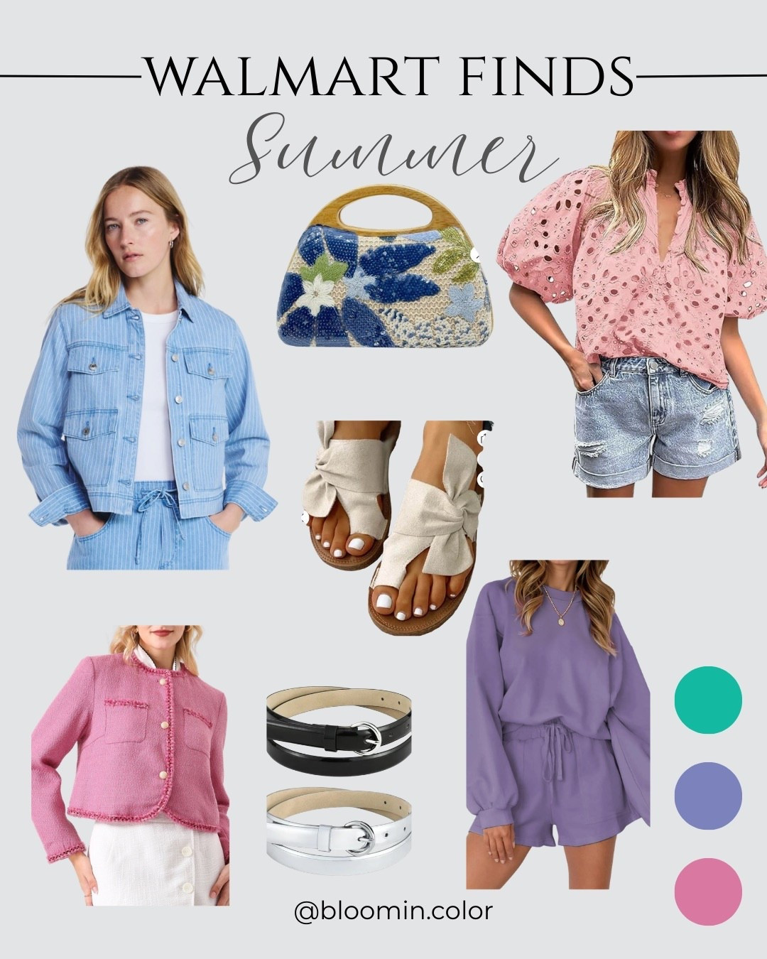 Walmart finds. Chic.  Affordable. Seasonal boards. Light summer. Soft summer. Cool summer. 

#LTKmomlife #LTKSeasonal #LTKootd