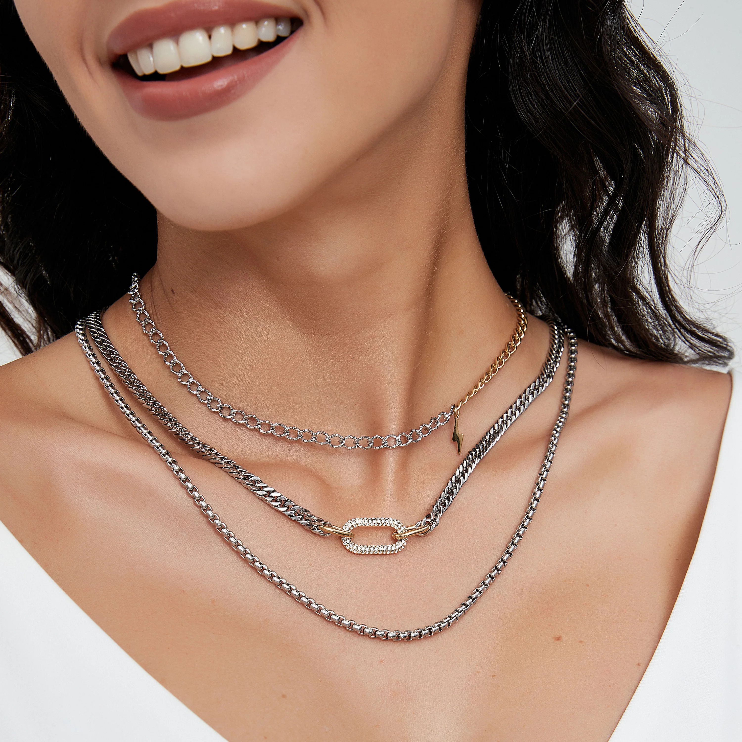Sierra Mixed Metal Layered Necklace | Victoria Emerson