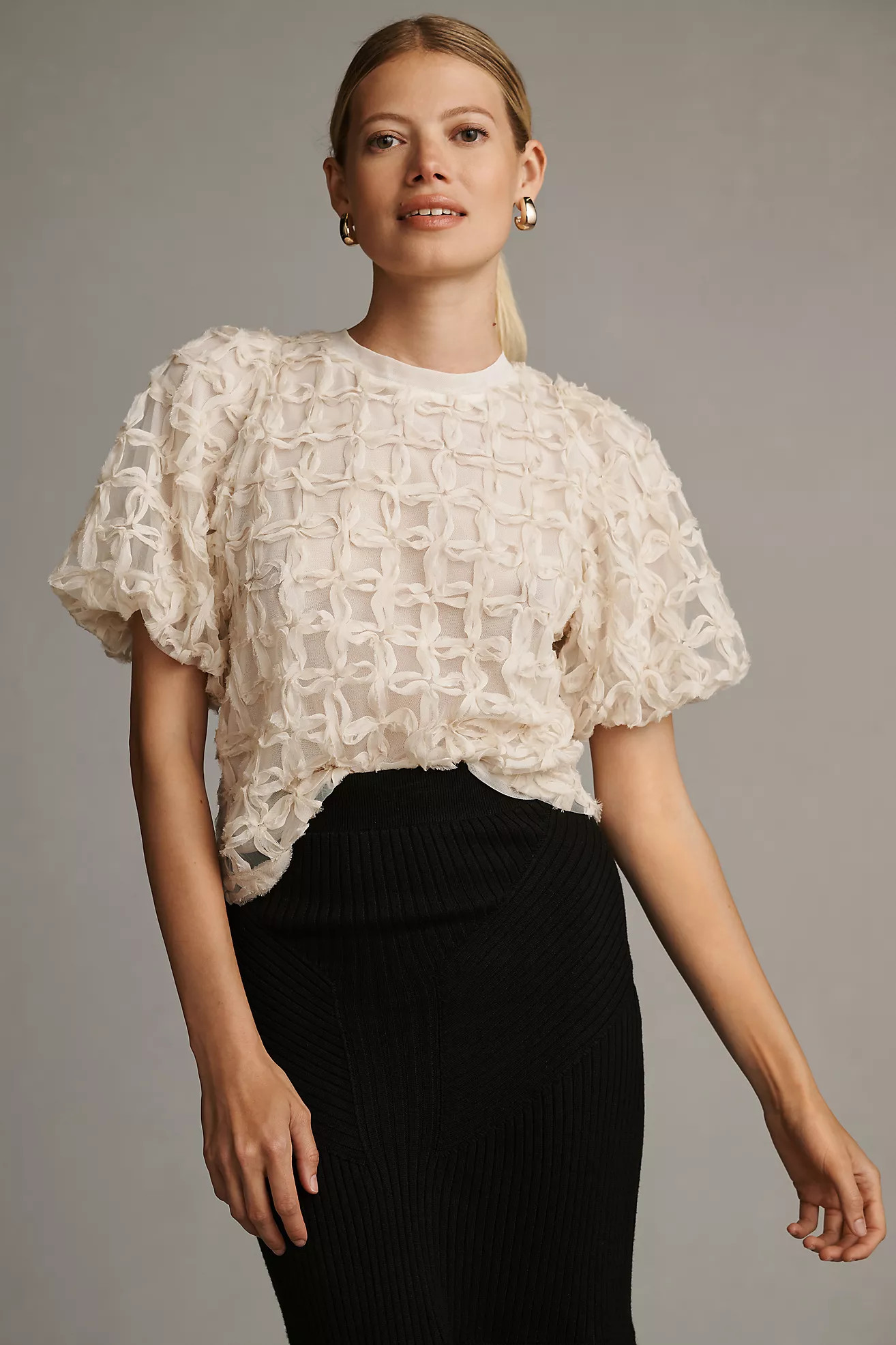 Sarah Hann Karla Textured Top | Anthropologie (US)