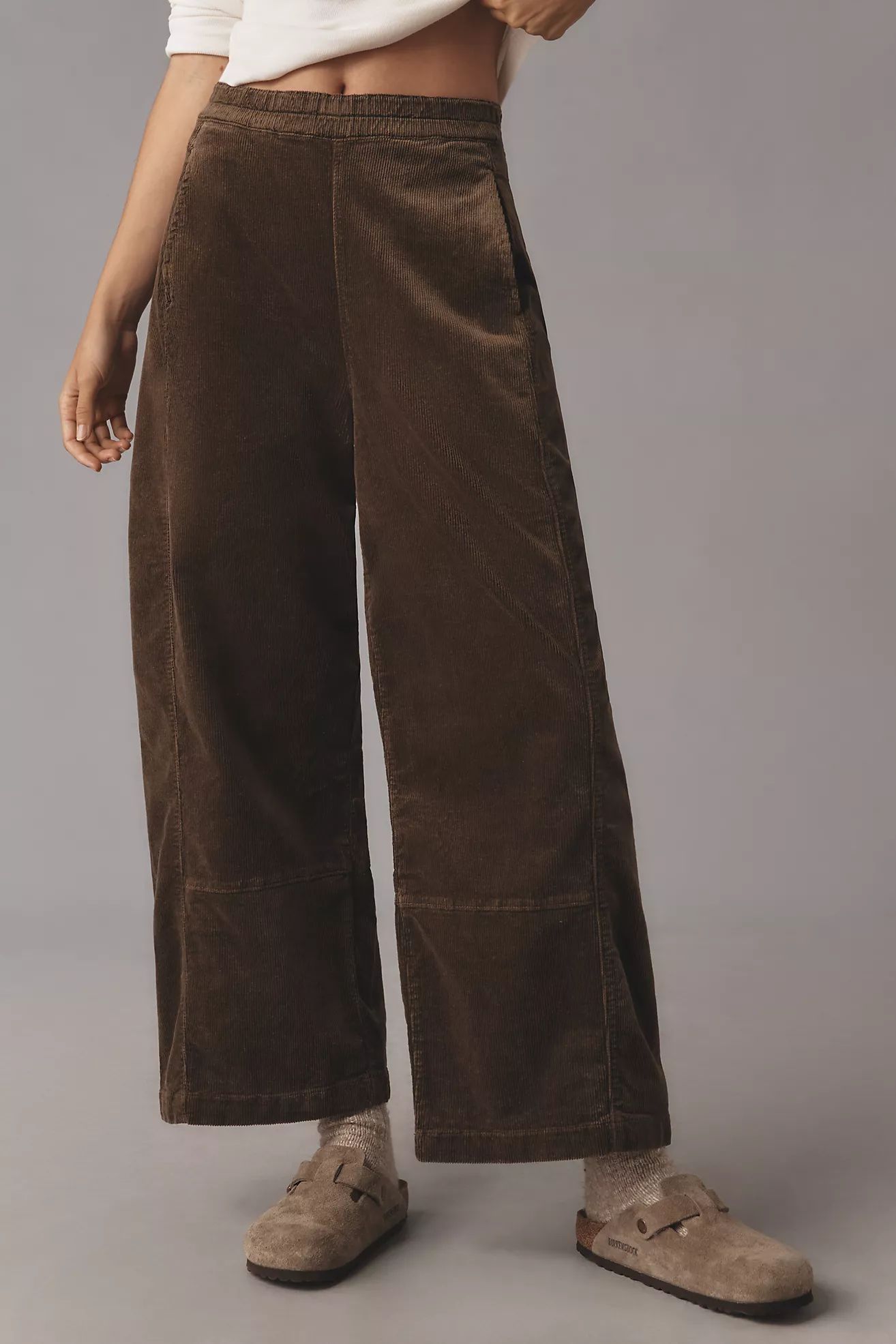 The Izzie Relaxed Pull-On Barrel Pants by Pilcro: Corduroy Edition | Anthropologie (US)