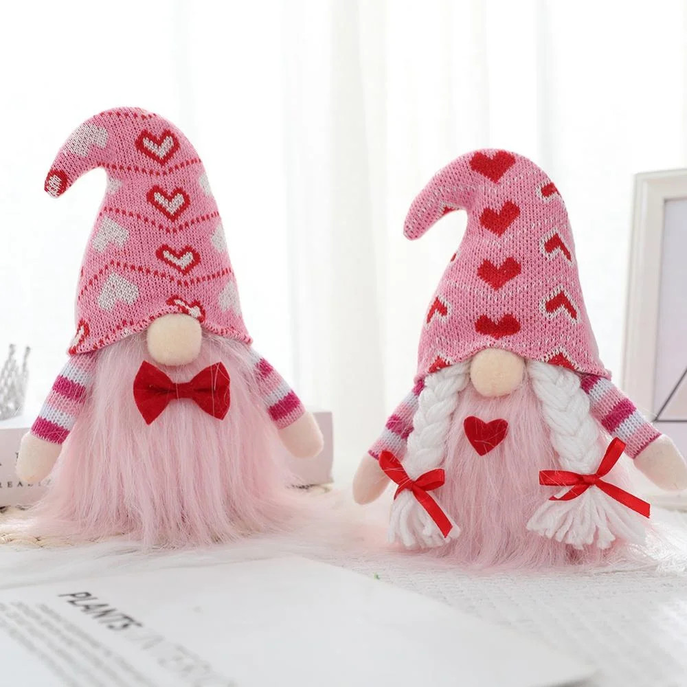 2PCS Valentines Day Gnome Plush Elf Decorations -Mr and Mrs Handmake Scandinavian Tomte for Valen... | Walmart (US)