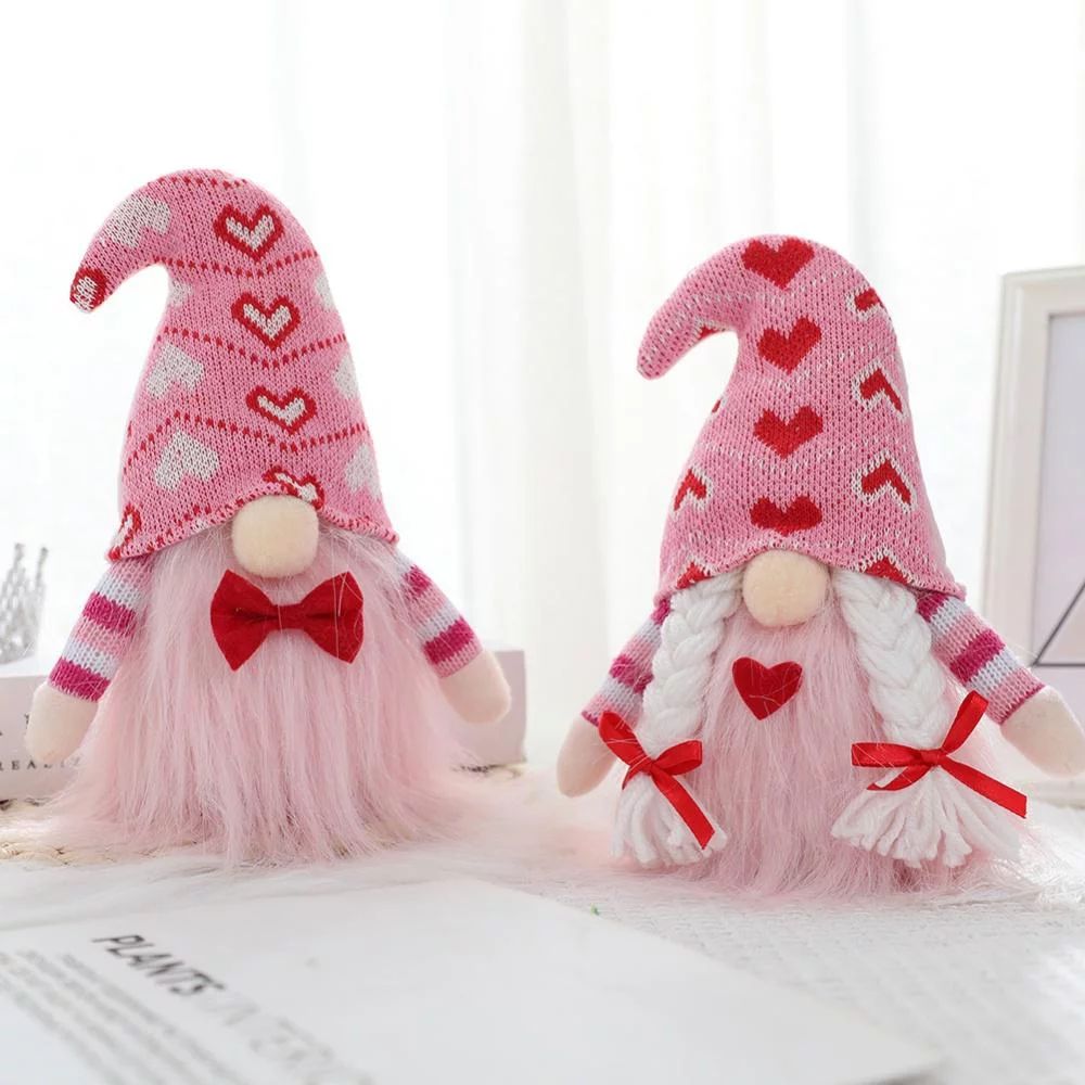 2PCS Valentines Day Gnome Plush Elf Decorations -Mr and Mrs Handmake Scandinavian Tomte for Valen... | Walmart (US)