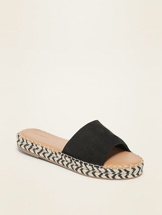 Faux-Suede Espadrille Slide Sandals for Women | Old Navy (US)