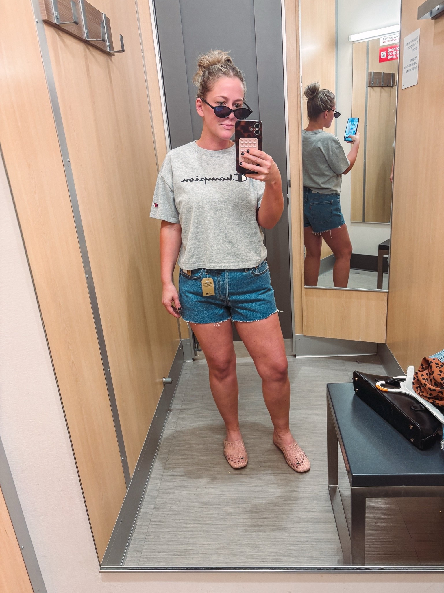501 original shorts raw hem wearing 28 
Champion tee wearing M

#LTKPetite #LTKSeasonal #LTKSaleAlert