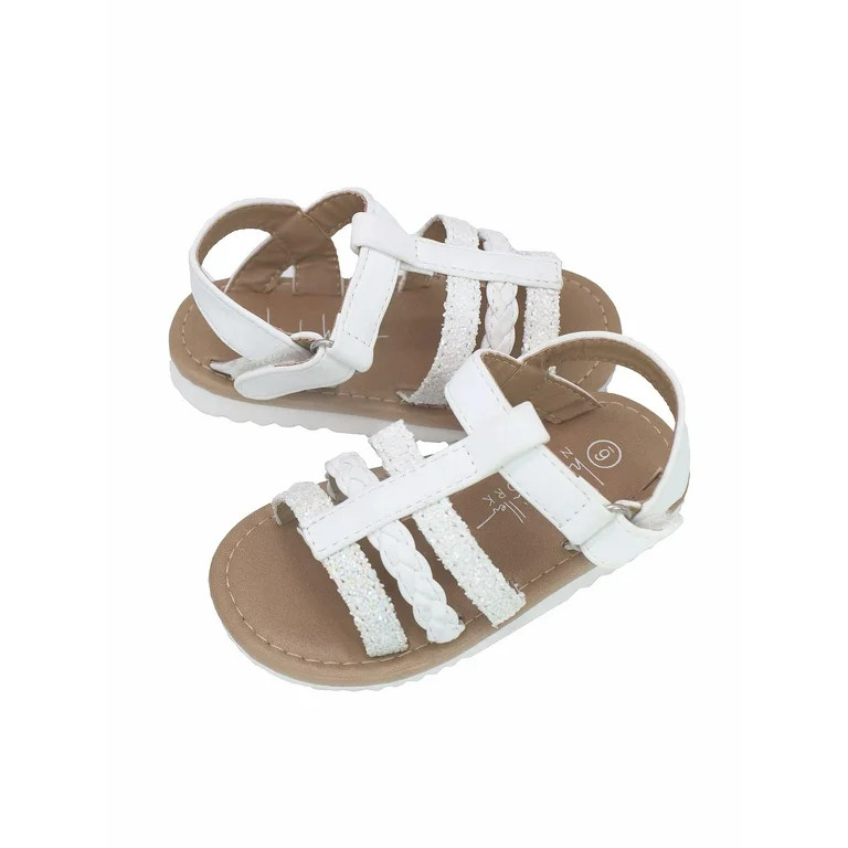 Nicole Miller Girls Toddler Glitter Strappy Sandals, Sizes 7-10 | Walmart (US)