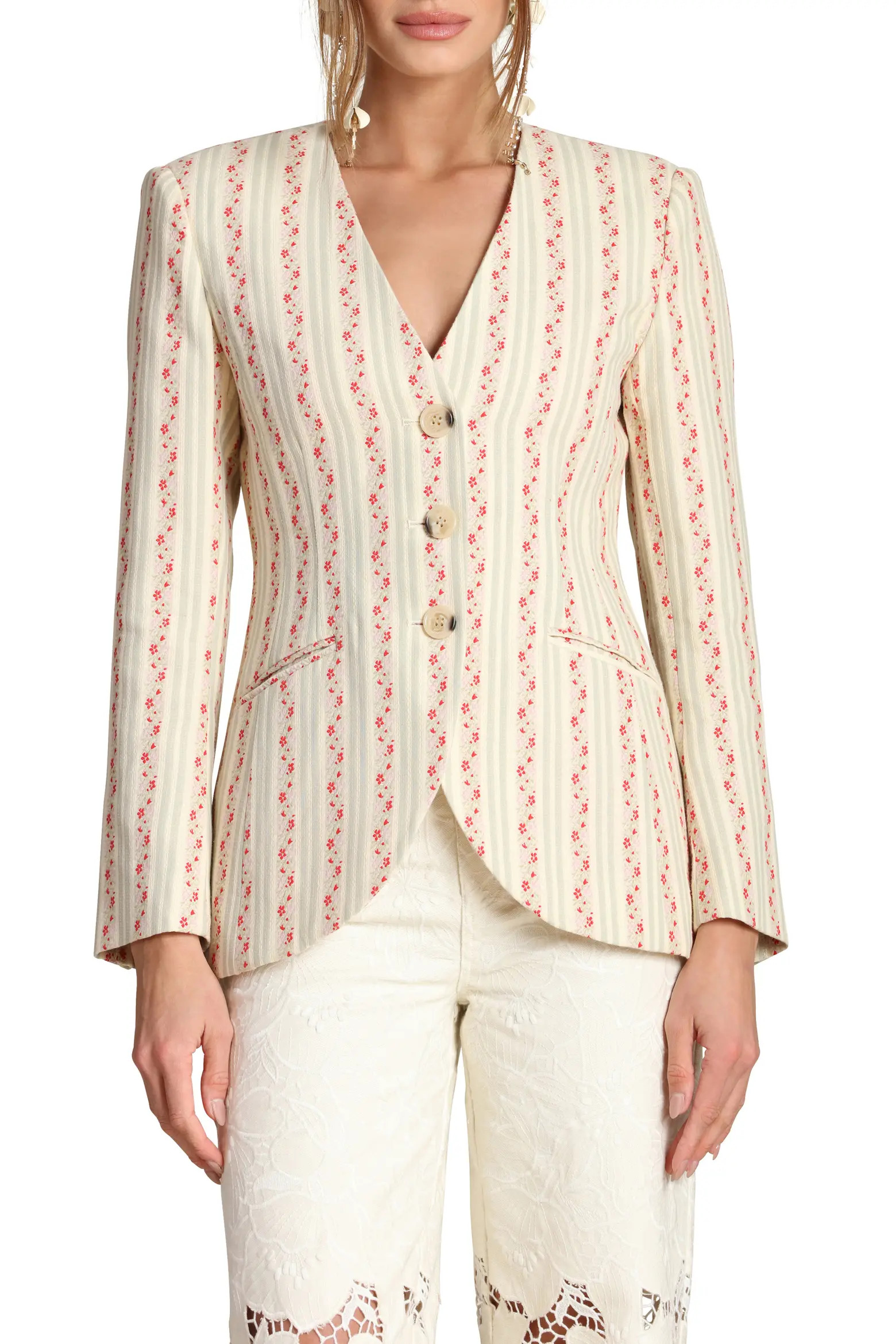 Floral Brocade Cotton Blazer (Women) | Nordstrom | Nordstrom