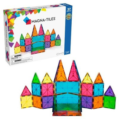MAGNA-TILES Clear Colors 37pc Set: Magnetic Building Toys for Math, Shapes, Creative Thinking & Engineering Skills | Target