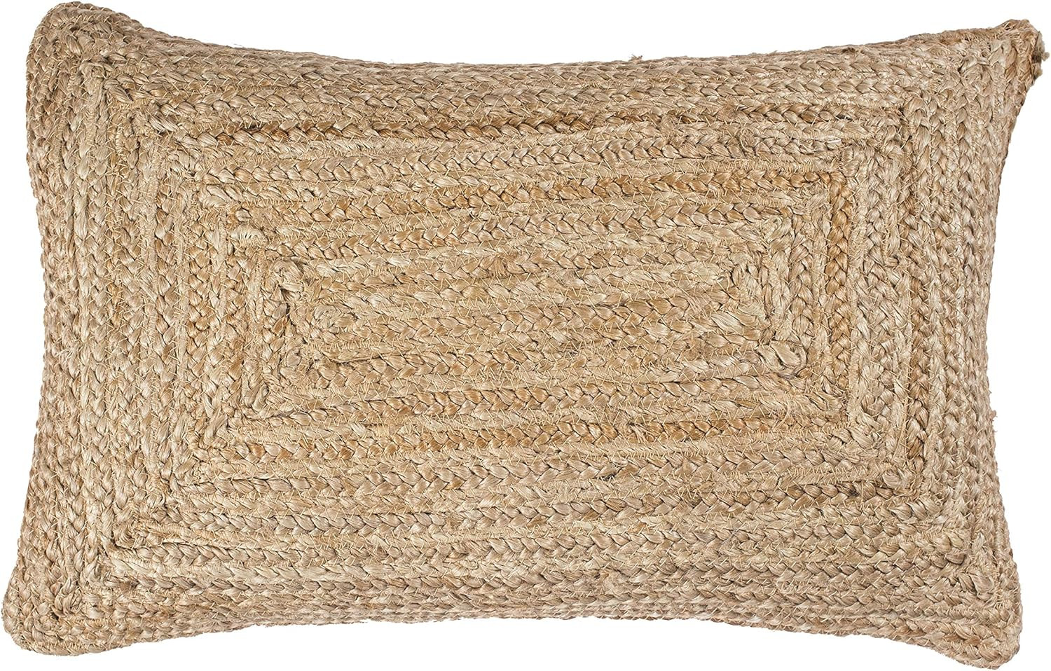 Rectangle Jute Throw Pillow Cover (16 X 24 Inches), Durable Natural Jute, Hand-Woven Decorative C... | Amazon (US)
