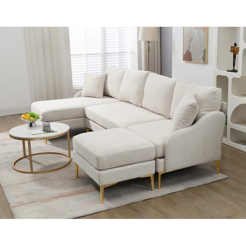 Fleurine 4 - Piece Upholstered Sectional | Wayfair North America