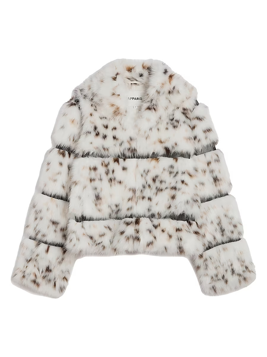 Women's Sai Faux-Snow Leopard Fur Coat - Blanc Multi - Size Medium | Saks Fifth Avenue