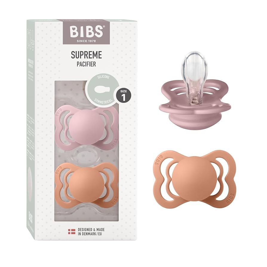 BIBS Pacifiers - Supreme Collection | BPA-Free Baby Pacifier | Made in Denmark | Set of 2 Pink Pl... | Amazon (CA)