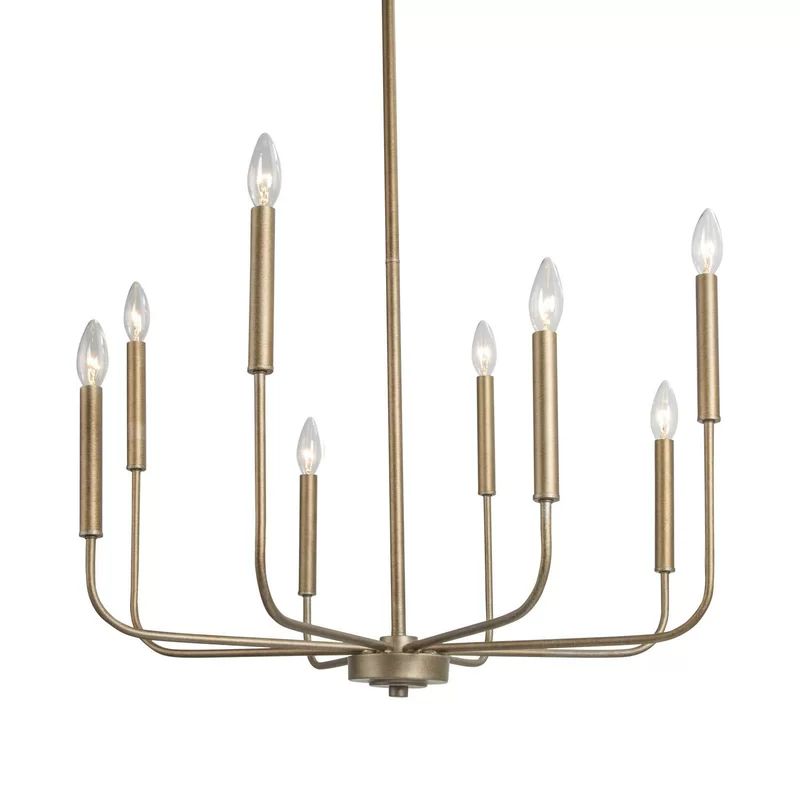 Kaymarie 8 - Light Candle Style Classic Chandelier with Wrought Iron Accents | Wayfair Professional