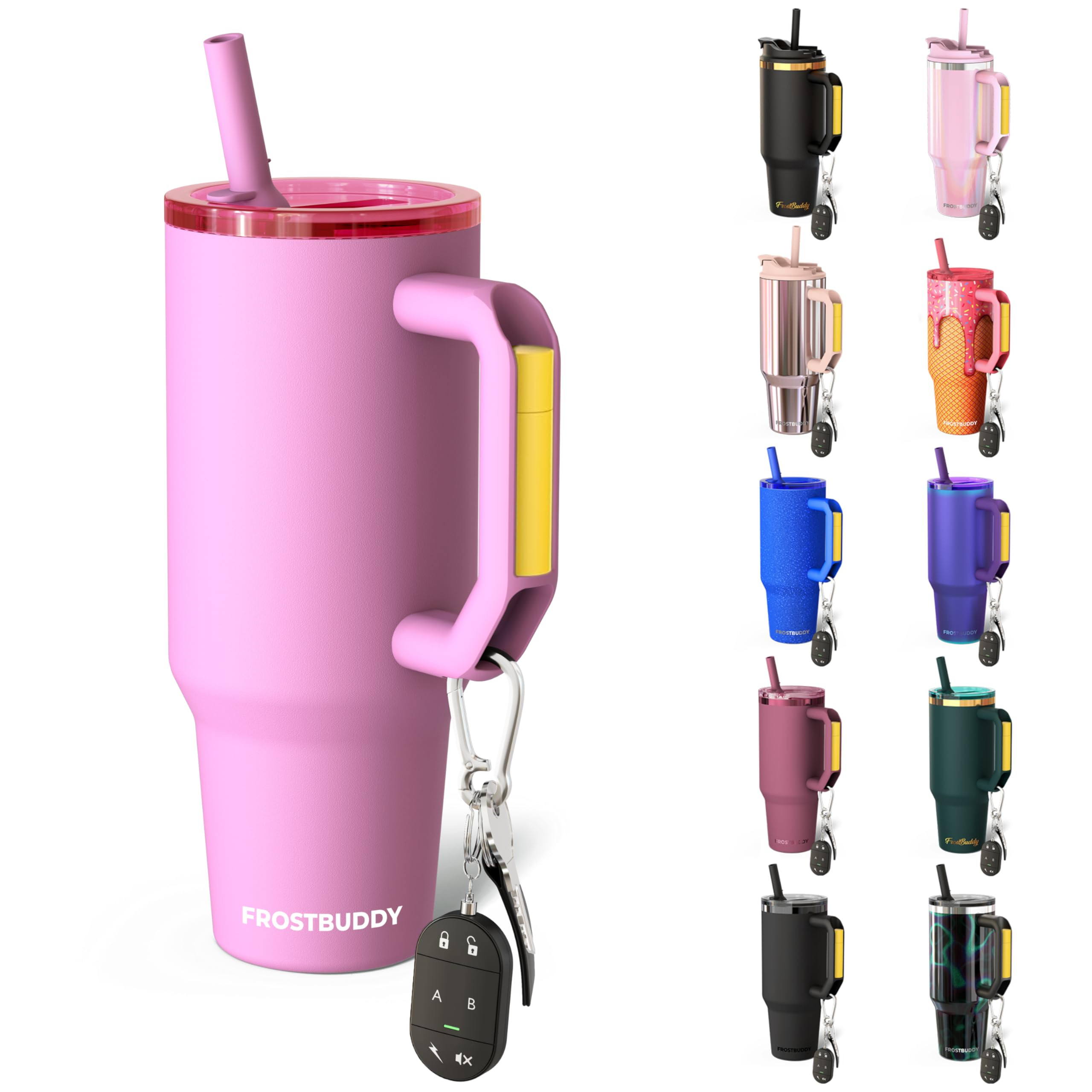 Thicc Buddy - 40 oz Stainless Steel Vacuum Insulated Tumbler with Lid and Straw for Water - Trave... | Amazon (US)