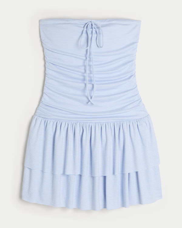 Strapless Knit Skort Dress | Hollister (US)
