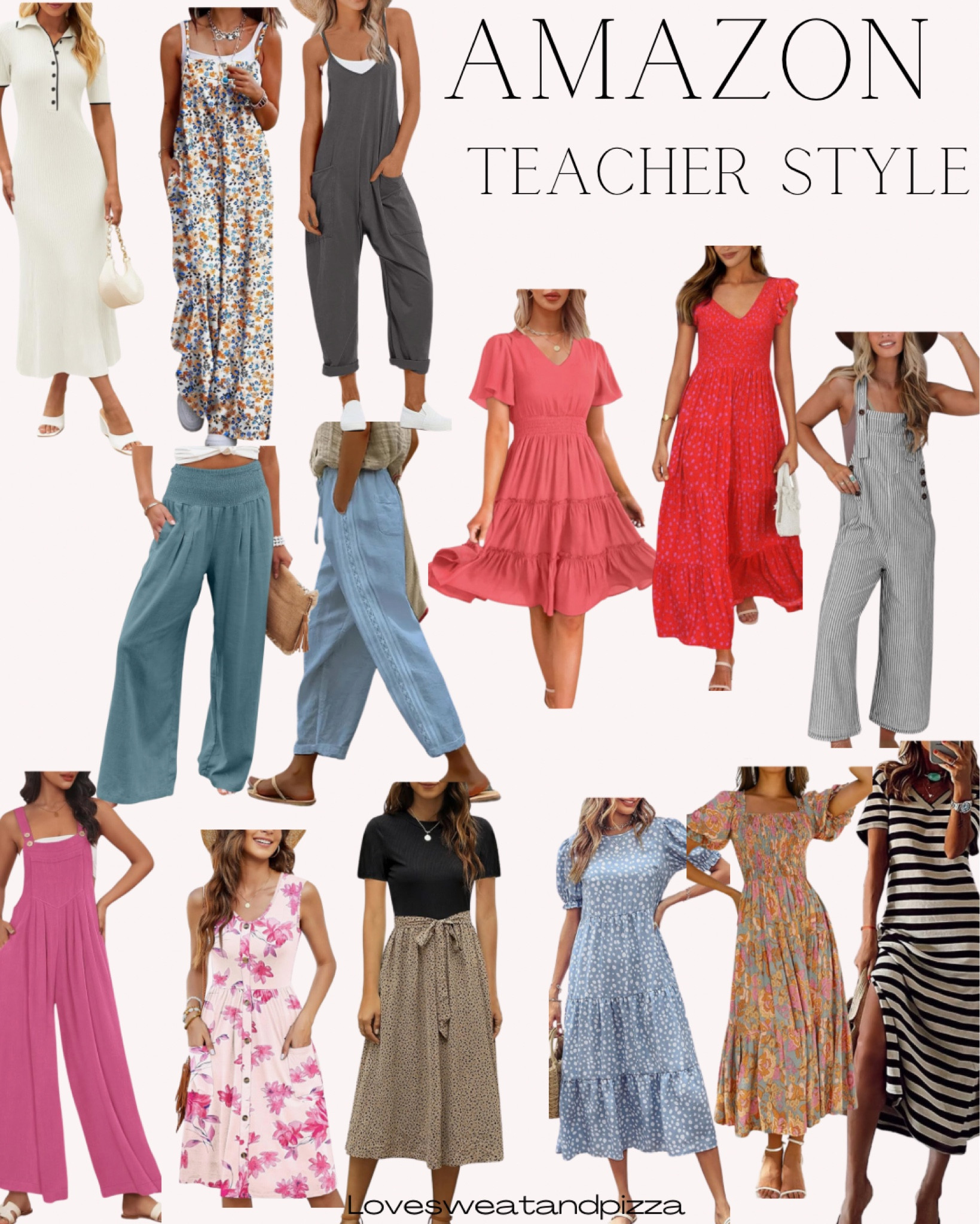 Teacher style. Teacher outfit. Teacher dress. Teacher overalls. Teacher pants. Summer style. Summer outfit. Spring teacher. Amazon outfits under $50. Casual dress. 

#LTKstyletip #LTKfindsunder50 #LTKworkwear