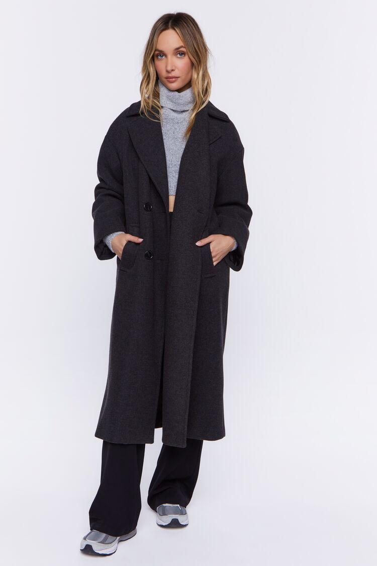 Double-Breasted Duster Coat | Forever 21 (US)