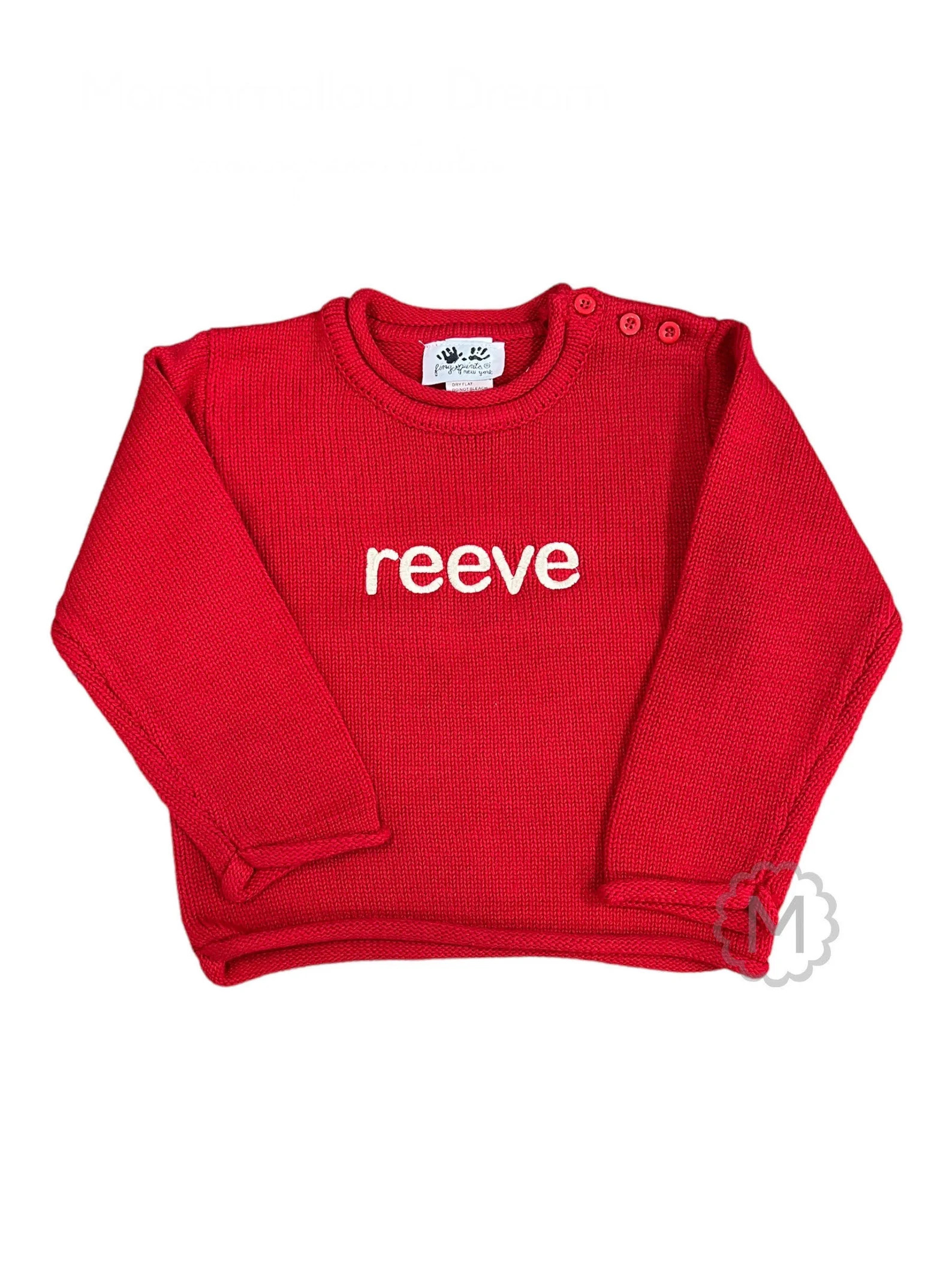 Personalized Red Roll Neck Pullover Sweater for Infants and Toddlers - Etsy | Etsy (Global)
