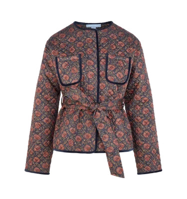 The Barrow Jacket -  Thornfield Tapestry Navy/Rust Shadow Stripe Thornfield Tapestry Navy/Rust Shadow Stripe / L | Hill House Home US