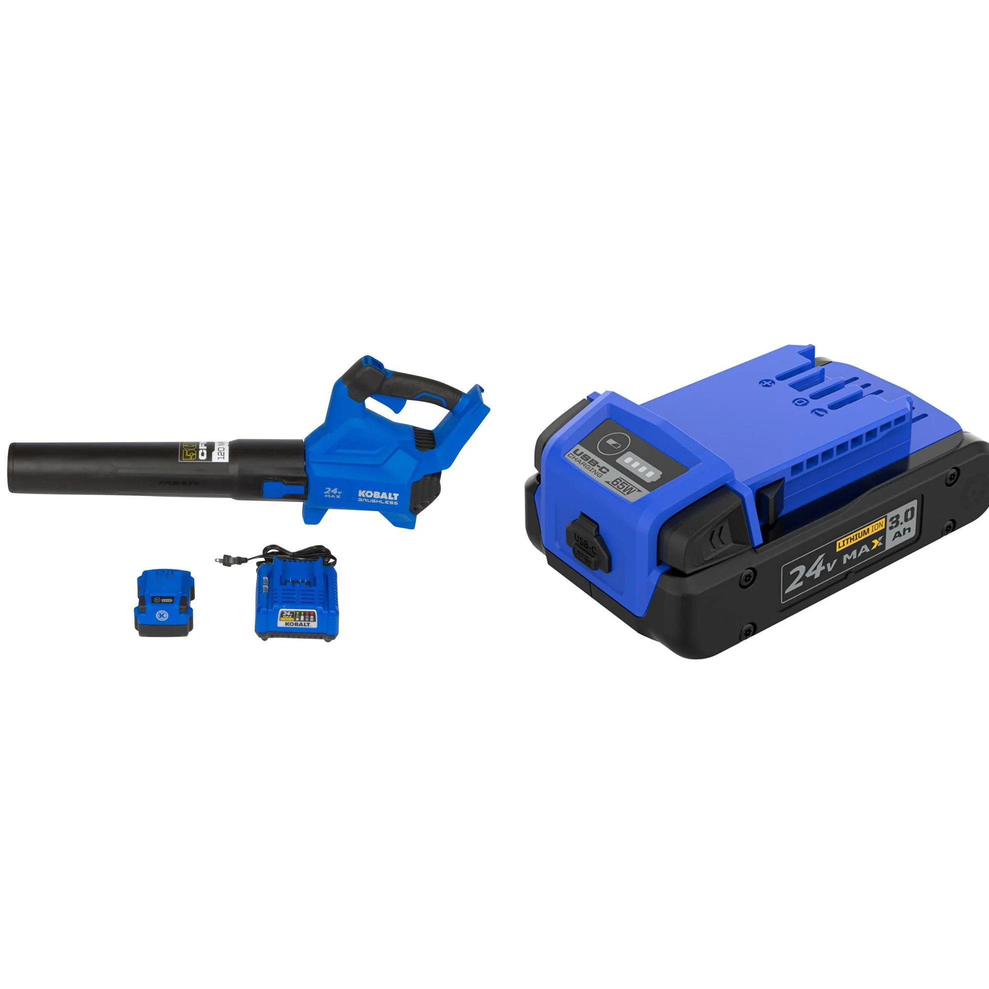 Kobalt 24V Max Turbine Blower Extended Power Kit one_size | Lowe's