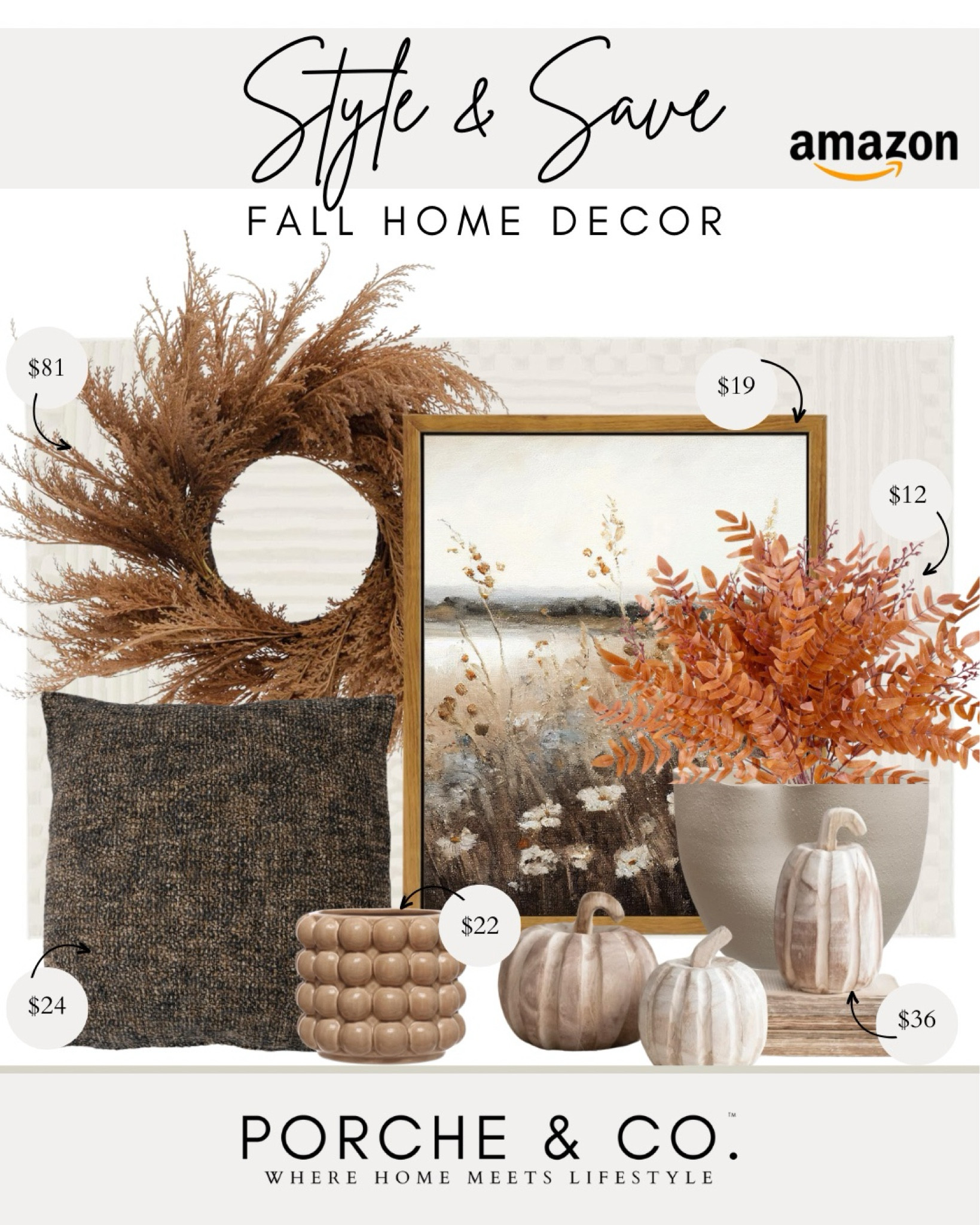 Amazon fall decor, Amazon, style & save, Amazon decor, Amazon styling, fall home 
#visionboard #moodboard #porcheandco

#LTKHome #LTKStyleTip #LTKSeasonal