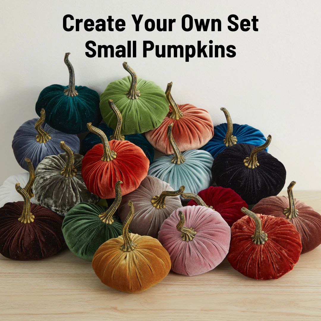 SMALL Velvet Pumpkins Create Your Own Set of 3 or More Fall - Etsy | Etsy (US)