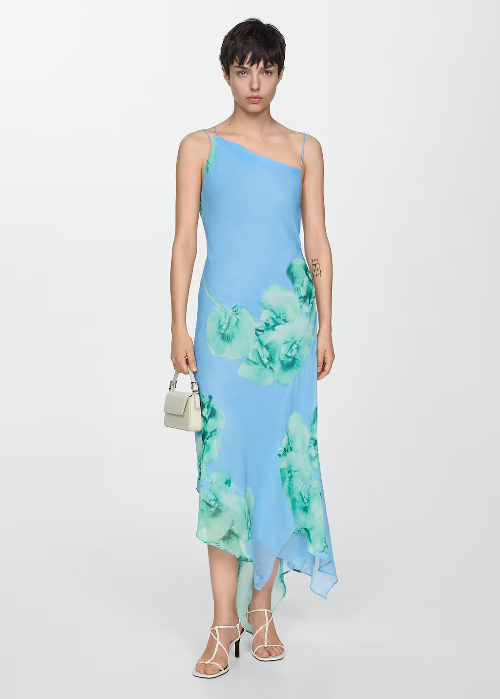 Asymmetric floral dress | MANGO (US)