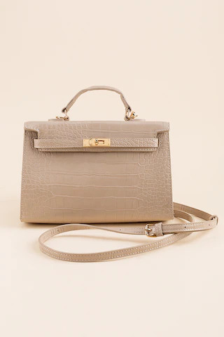 Becca Structured Crocodile Satchel  - francesca's | Francesca's